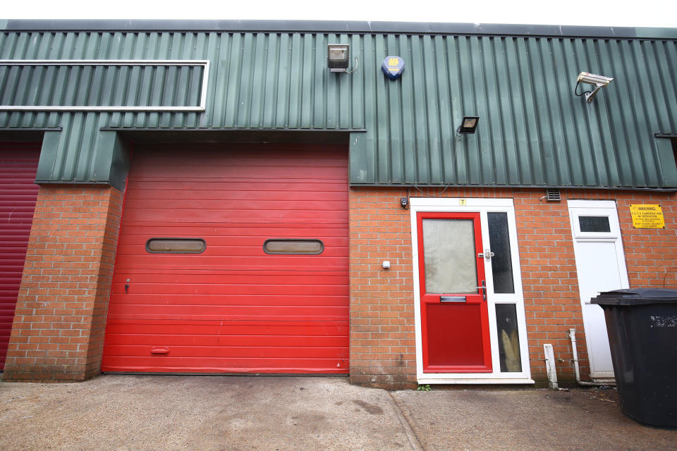 The industrial estate where the gun factory was discovered in Hailsham, East Sussex (PA Images)