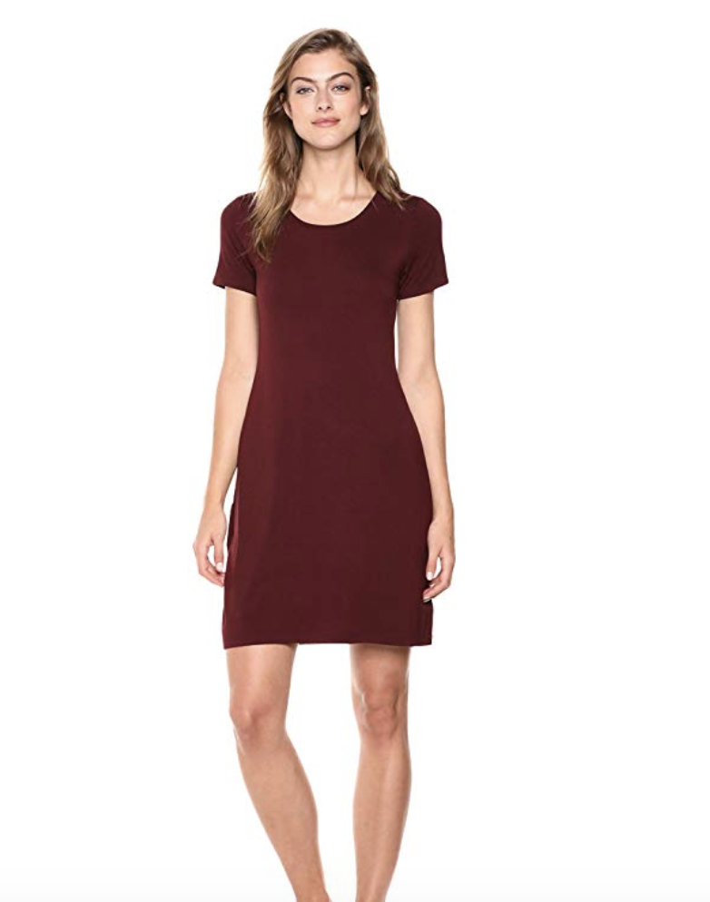 Daily Ritual's Short-Sleeve Scoop Neck T-Shirt Dress