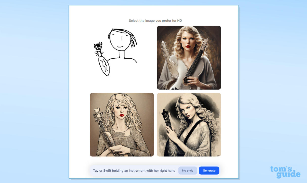  Stable Doodle drawing of Taylor Swift 