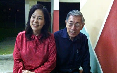 Mr Chiam says that he has been encouraged by the feedbacks from residents on his wife, Lina. (Yahoo! Photo).