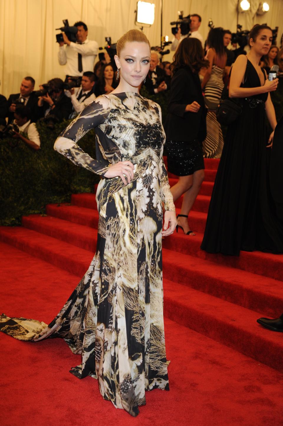 Amanda Seyfried at her first Met Gala in 2013