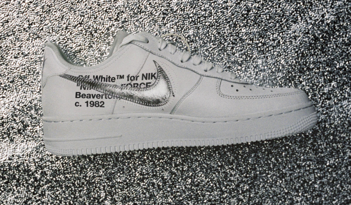 The Off-White x Nike Air Force 1 Mid White Graffiti Releases June