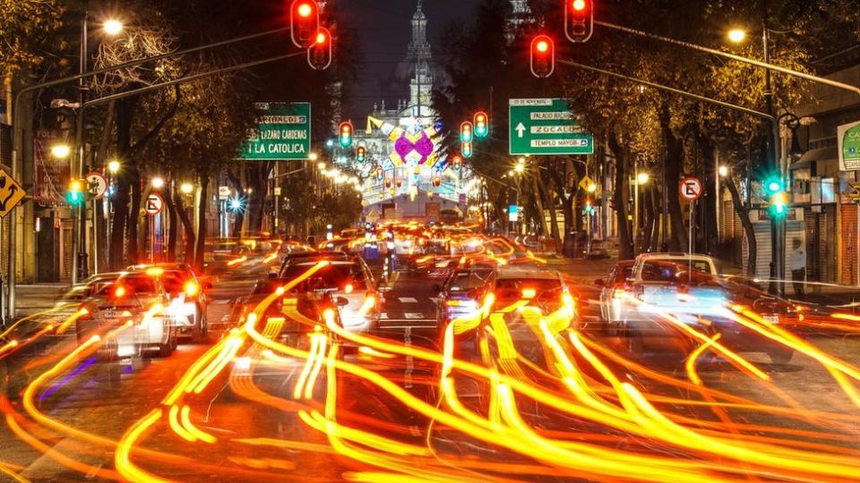 Ciudad de México en la noche.