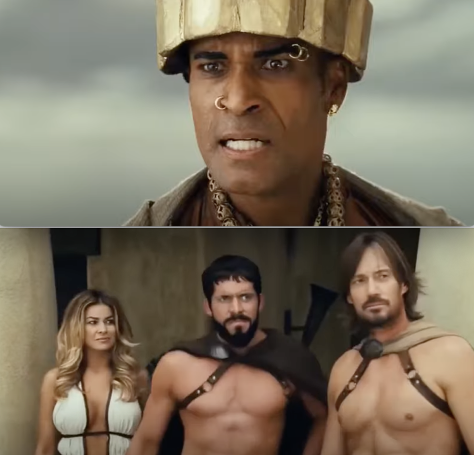 A spoof scene from "300"