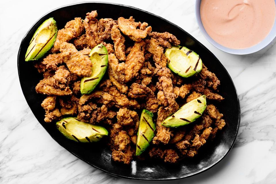 Spanish-Style Fried Chicken With Grilled Avocado