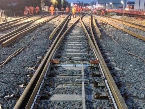 Lines closed: the overrun is believed to be due to a damaged rail (file photo): Network Rail