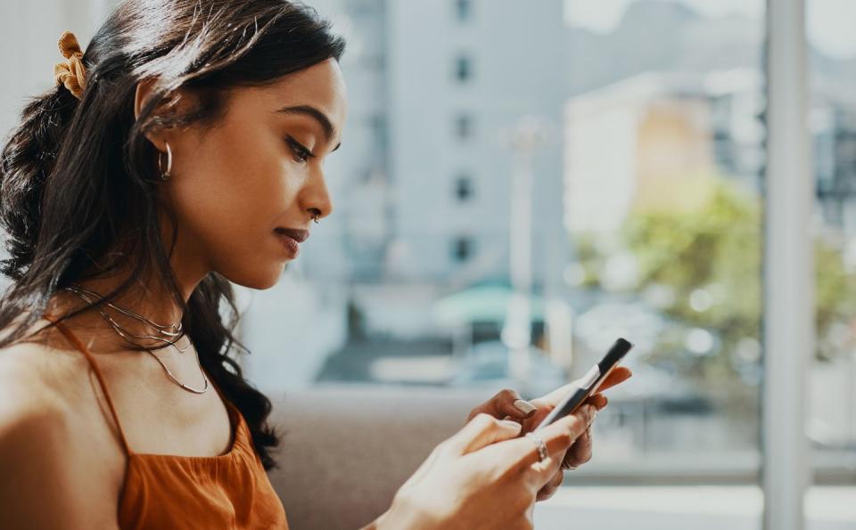 young woman using a smartphone