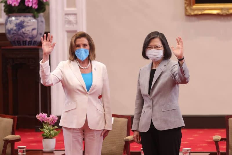 ▲美國眾議院議長裴洛西（Nancy Pelosi）在3日訪台，並與總統蔡英文閉門會談約1小時。（圖／總統府提供）