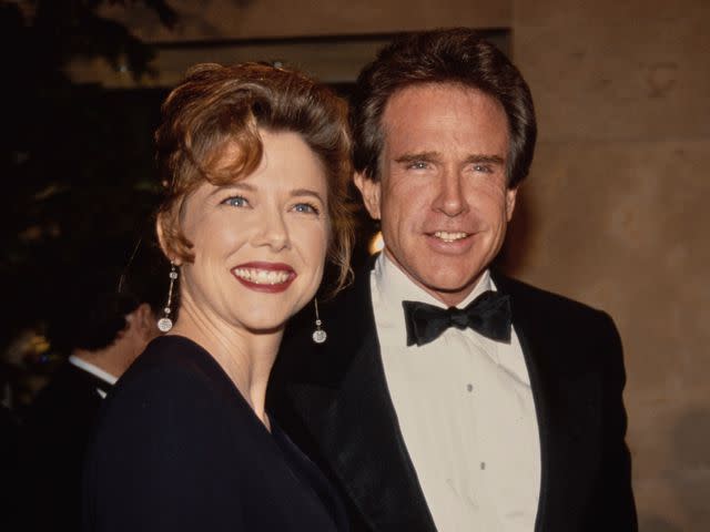 Vinnie Zuffante/Michael Ochs Archives/Getty Annette Bening and her husband Warren Beatty attend the 44th Annual Directors Guild of America Awards after party, held at Trader Vic's, Beverly Hilton Hotel in Beverly Hills, California, 14th March 1992