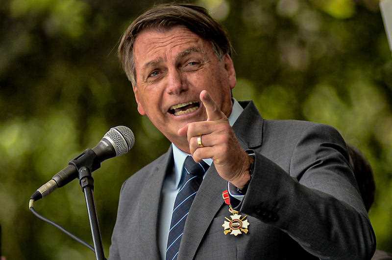 President Jair Bolsonaro during the graduation ceremony of the new soldiers of the Military Police of the State of Rio de Janeiro.