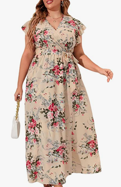 MakeMeChic Women’s Plus Size Boho Floral