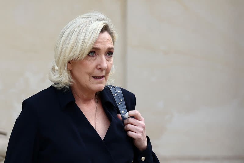 Newly-elected lawmakers make entry to the National Assembly in Paris