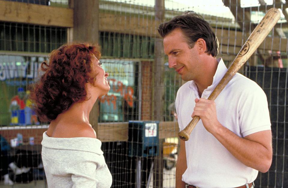 susan sarandon and kevin costner in bull durham