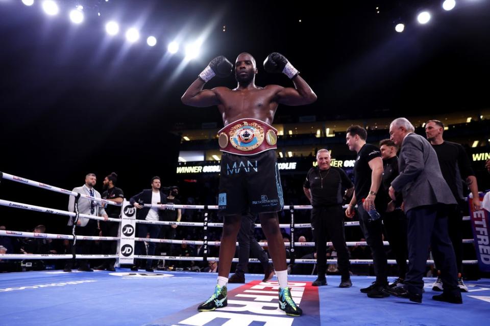 Okolie successfully defended his WBO cruiserweight title (Steven Paston/PA) (PA Wire)