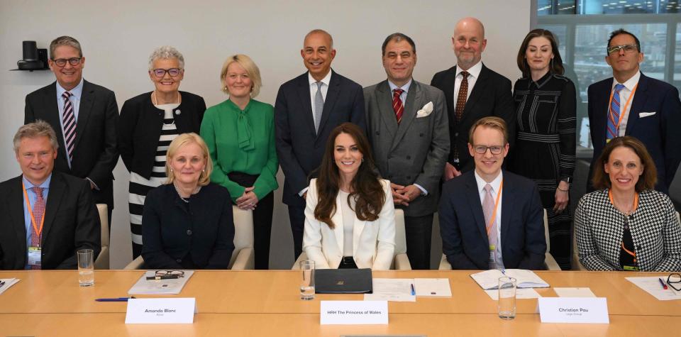 The Princess of Wales with members of her Business Taskforce for Early Childhood - AFP