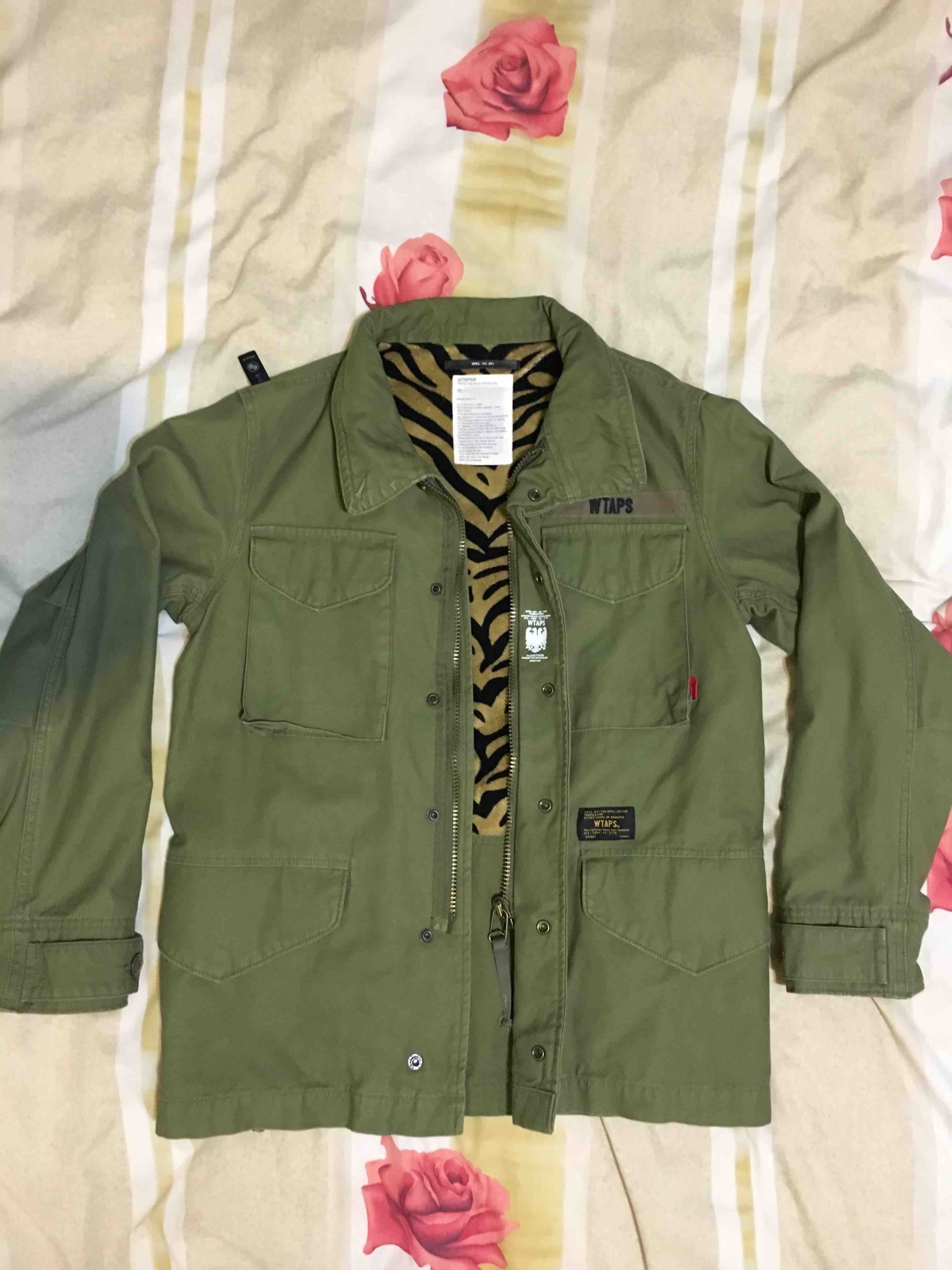 WTAPS M65 11AW JUNGLE BUDS MODULAR CARGO OD 軍綠豹紋骨頭外套六叔