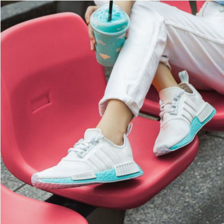 帝安諾-實體店面 Adidas NMD_R1 歐美限定 白色 冰藍 蒂芬尼 湖水綠  女 休閒鞋 慢跑鞋 EF4273