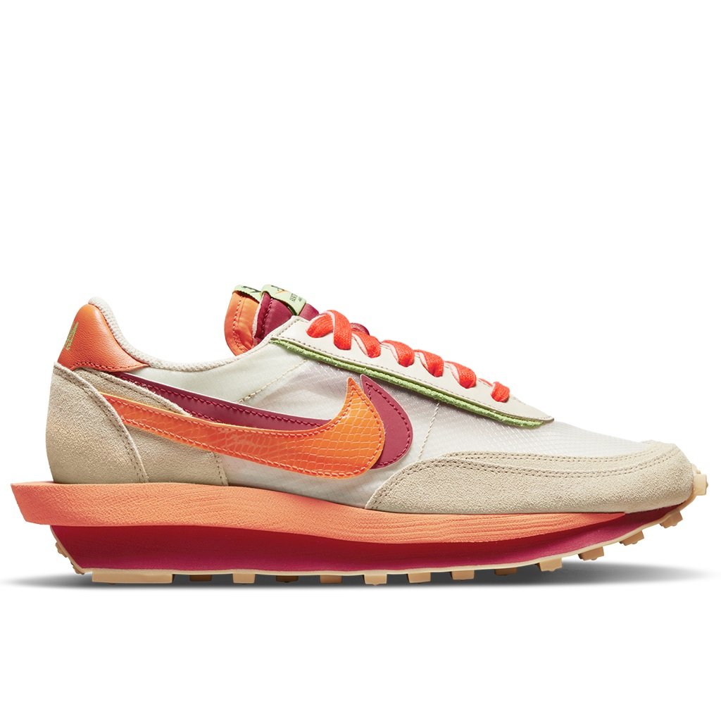 A-KAY0】NIKE X SACAI X CLOT LDWAFFLE ORANGE 米澄紅【DH1347-100