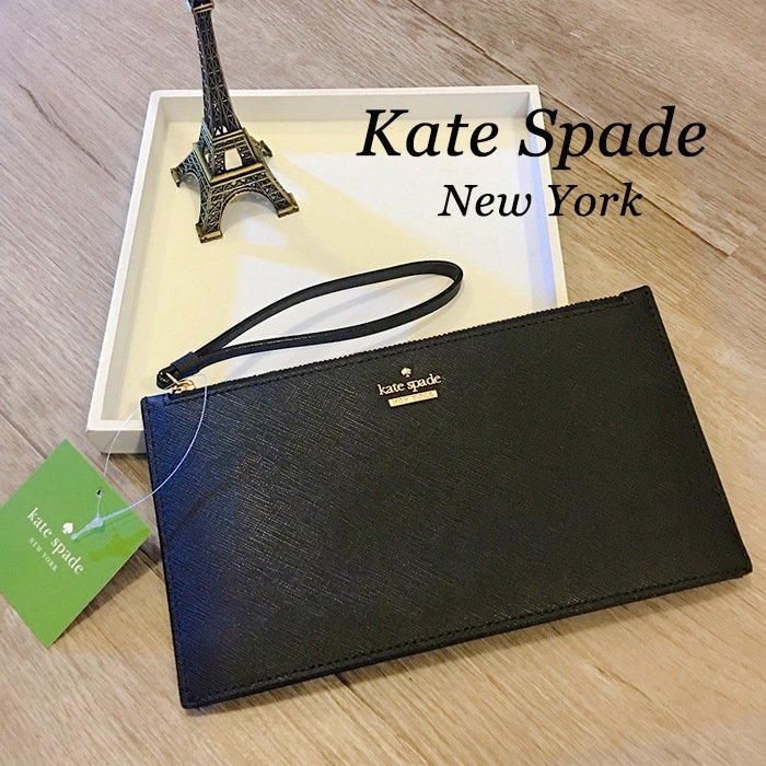 Kate Spade New York 經典LOGO手腕包牛皮手包防刮皮手機包零錢包#4229