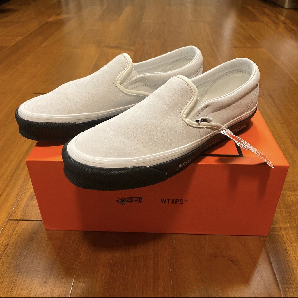 正品】WTAPS x Vans Og Classic Slip-On Lx 灰色懶人VN0A45JK20F潮鞋