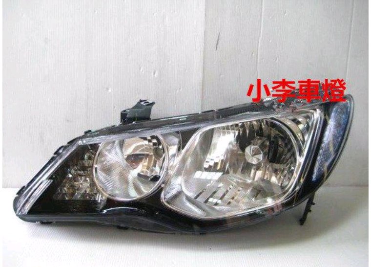 ~李A車燈~全新品 喜美八代 CIVIC8 UH 06~08原廠型鹵素黑框大燈一邊2000元 HID版一顆2500元