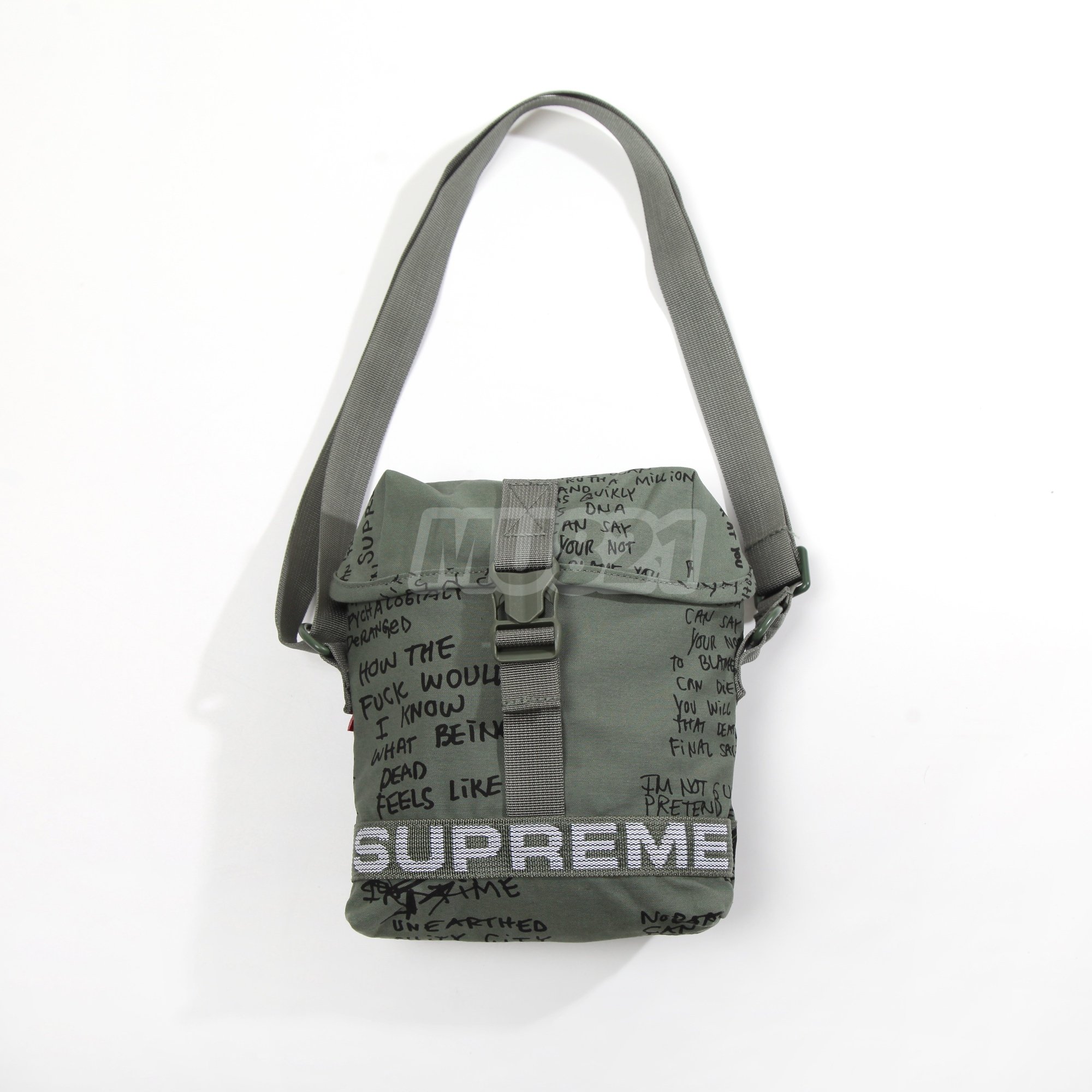 KK精選MU821現貨SS23 SUPREME MILITARY SIDE BAG涂鴉單肩包斜跨背小包