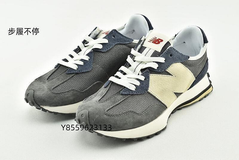 NEW BALANCE 327 灰藍 海軍藍 大N 麂皮 休閒 慢跑鞋 NB327 MS327MD 男女鞋  -步履不停