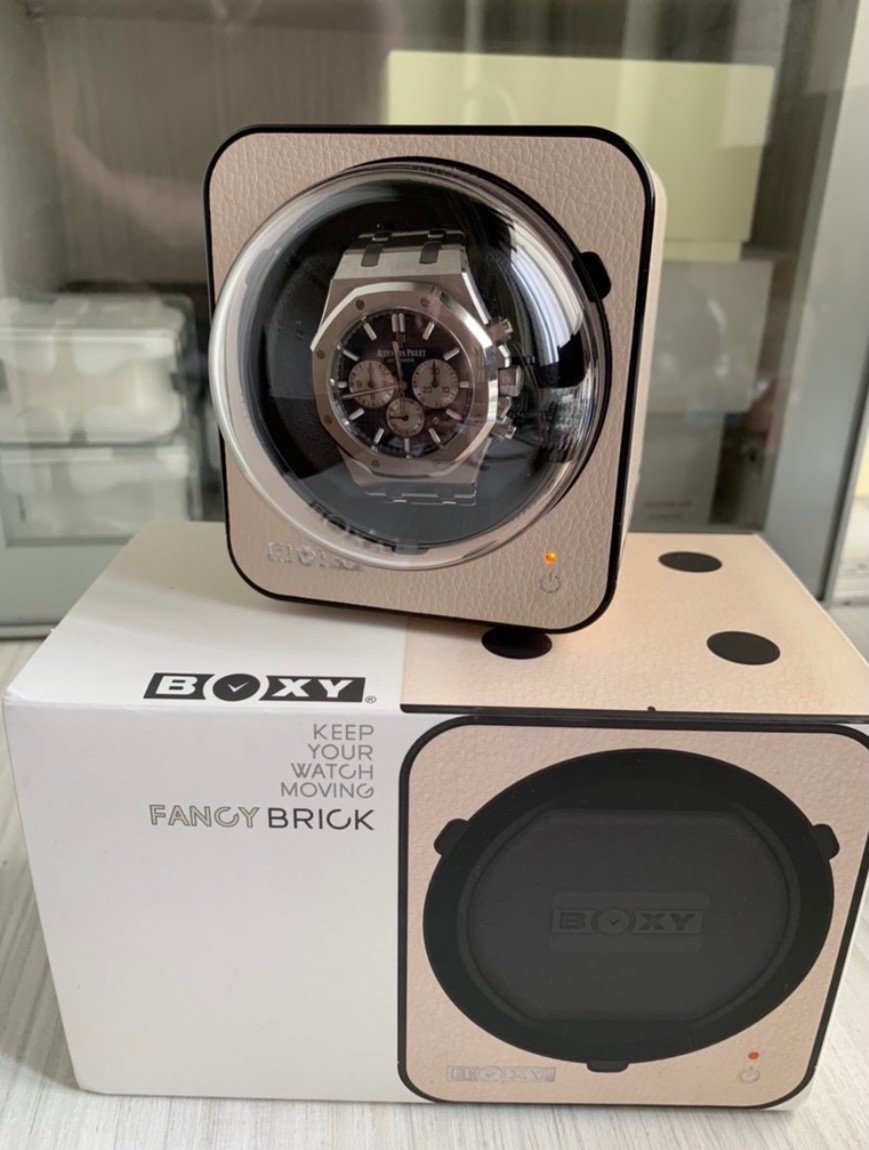 Boxy 自動錶上鍊盒 Fancy Brick 上鍊機 皮革自動上鍊盒  亮面自動上鍊盒