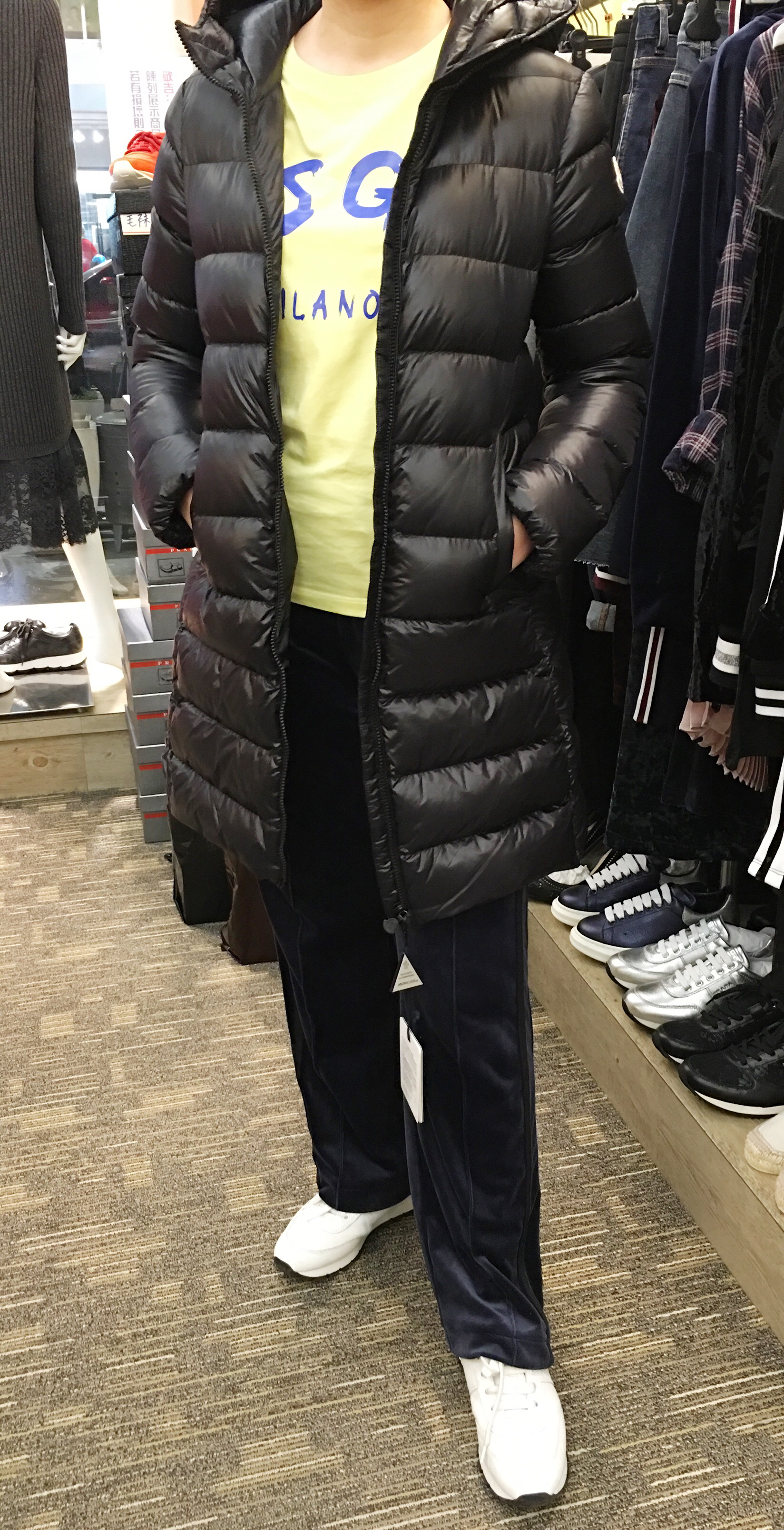 喬瑟芬【Moncler Kid】現貨～2017秋冬黑色女大童Suyen 14A 超輕量連帽