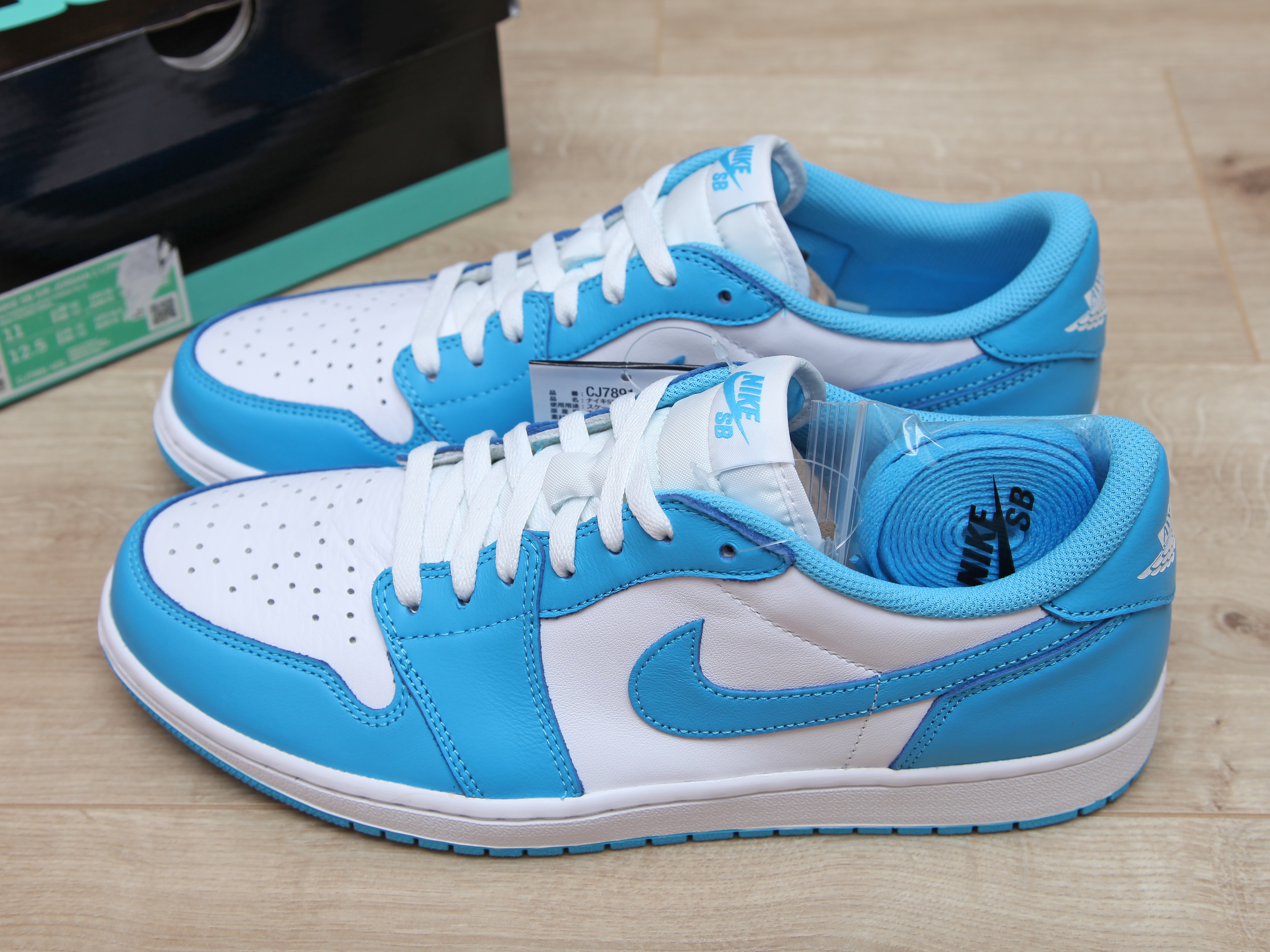 全新2019 NIKE SB AIR JORDAN 1 LOW UNC 低筒北卡藍ZOOM CJ7891-401