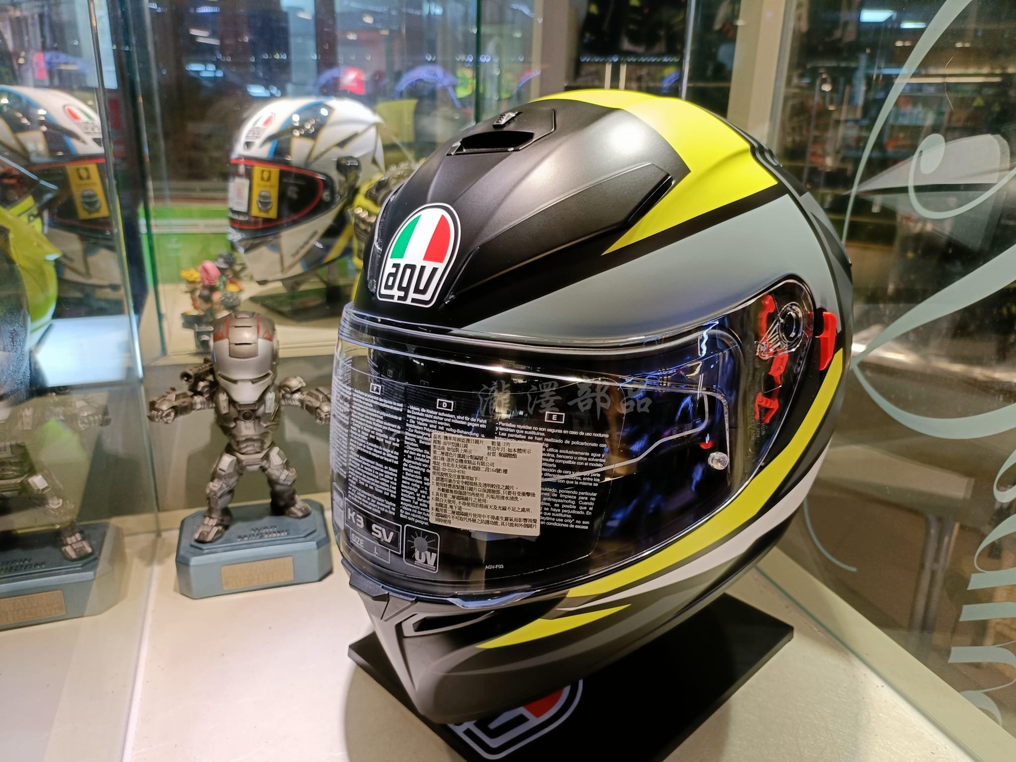 瀧澤部品 義大利 AGV K3 SV 全罩安全帽 SPIN46 消光 內藏墨片 亞洲版 彩繪 透氣舒適 選手配色 通勤