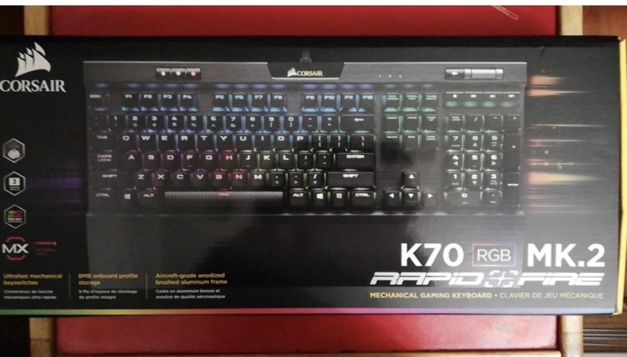 Corsair K70 RGB MK.2 RAPID FIRE機械式電競鍵盤-銀軸| Yahoo奇摩拍賣