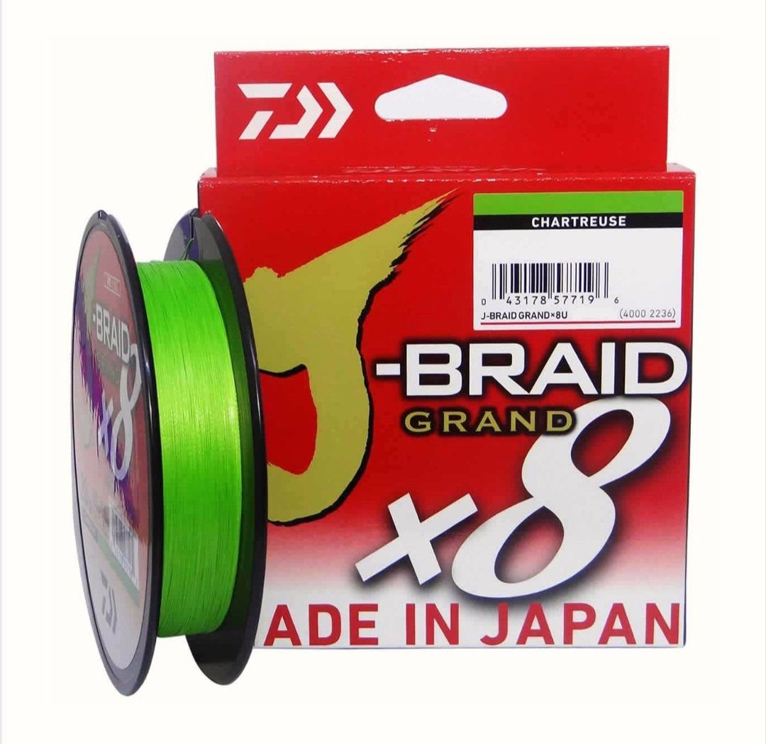 桃園建利釣具）DAIWA J-BRAID GRAND X8 (300yd)螢光黃PE線0.6 1 1.5 2