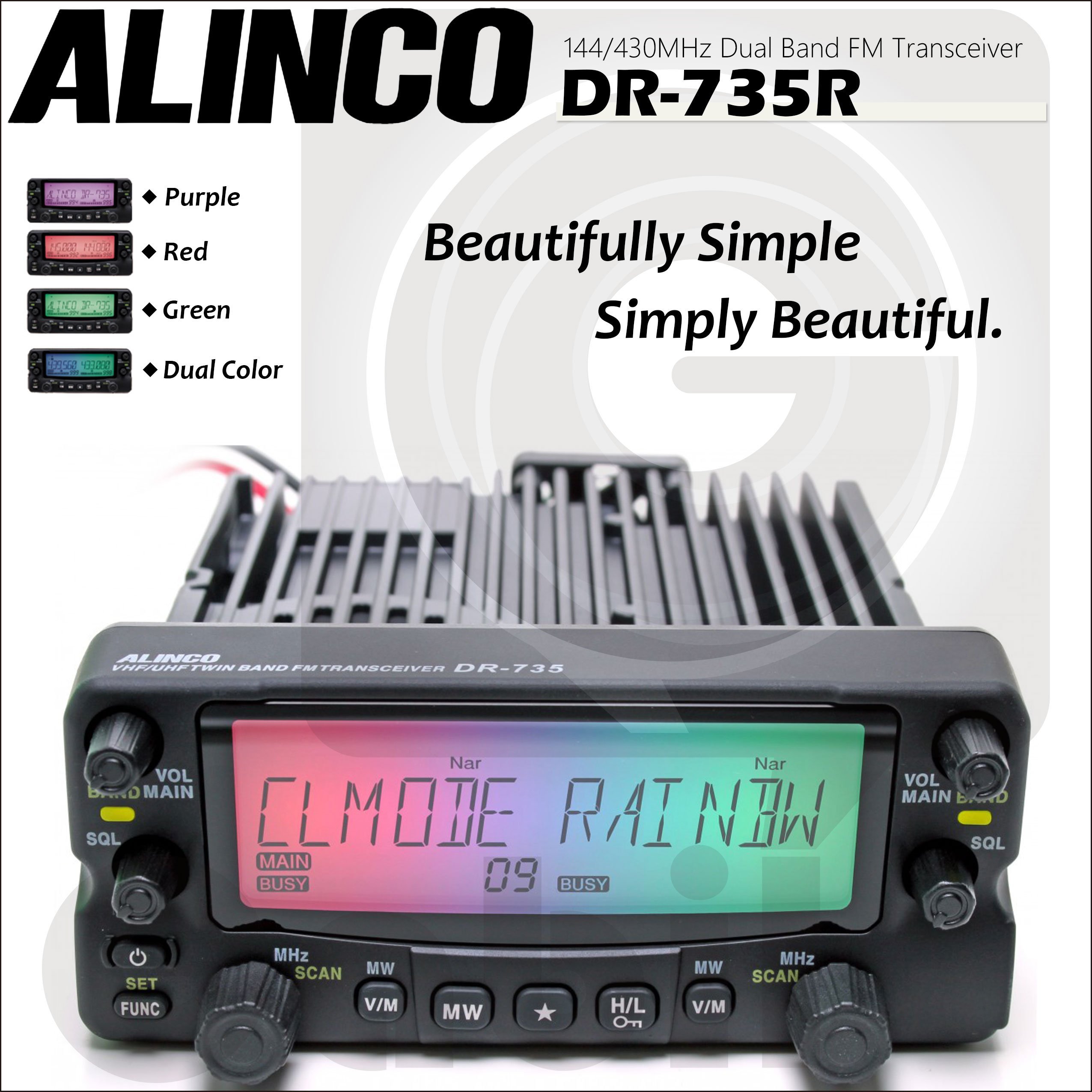 中區無線電】ALINCO DR-735R 日本經典品牌彩色動態液晶雙頻雙顯雙收