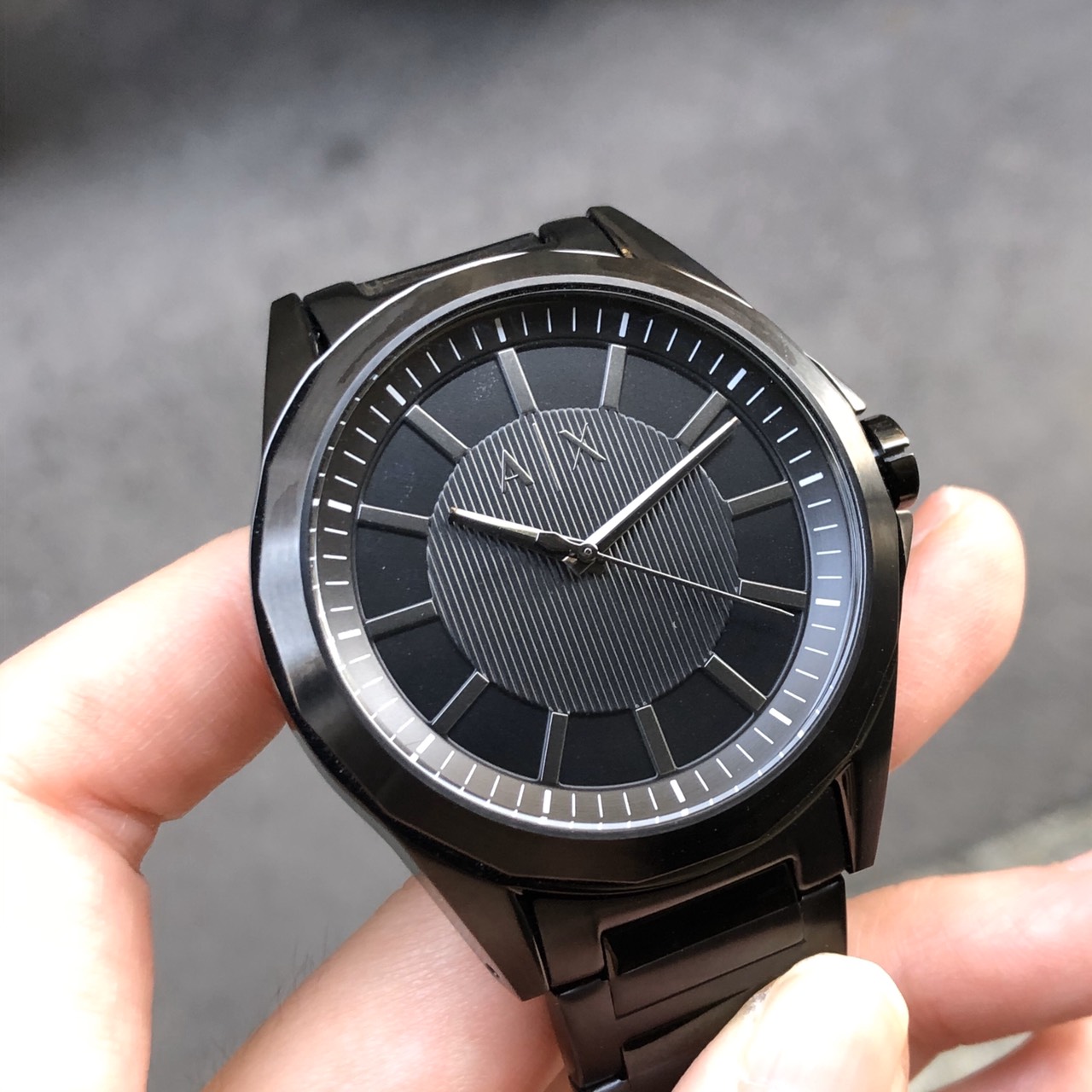 現貨可自取ARMANI EXCHANGE AX AX2620 亞曼尼手錶43mm 黑面盤黑色鋼錶