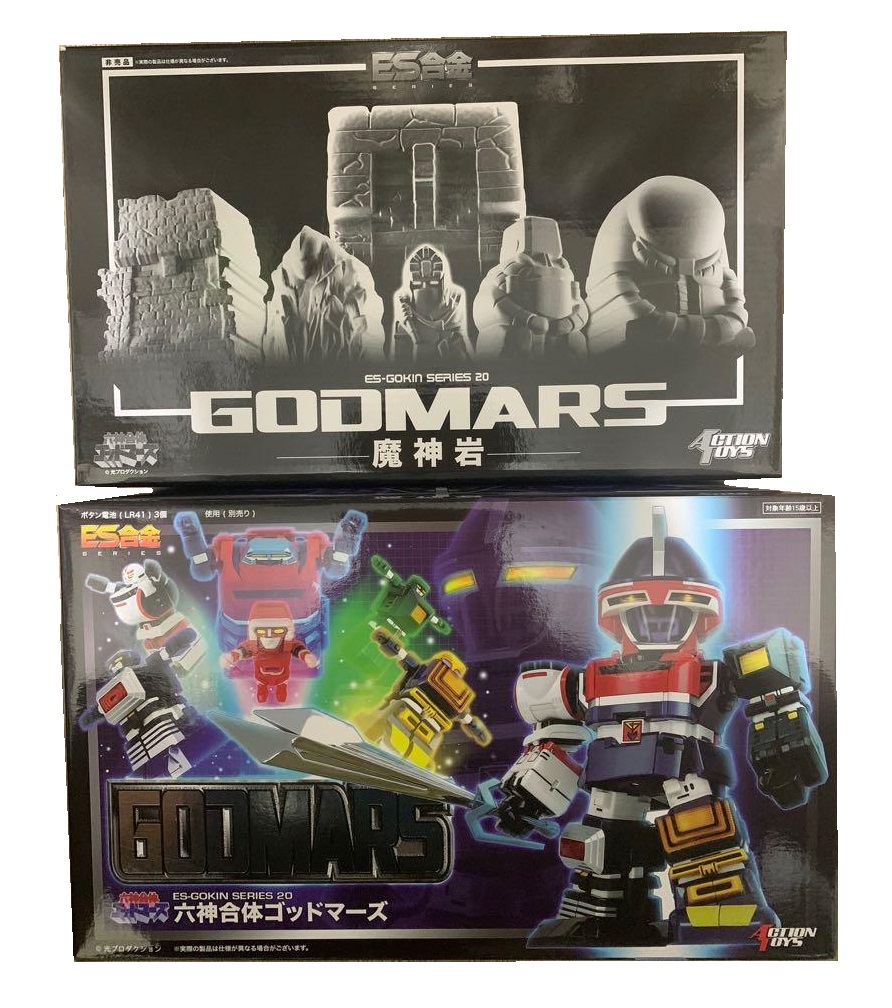 金錢貓雜貨 全新 Action Toys ES合金 六神合體 雷霆王 Godin Godmars 附特典 魔神岩