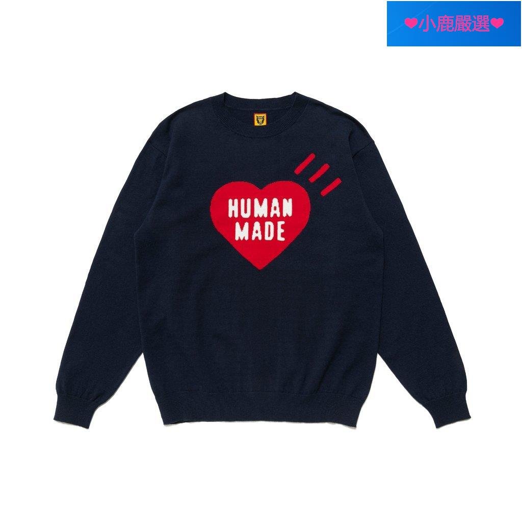 ❤小鹿嚴選❤HUMAN MADE 21AW HEART KNIT 大愛心針織圓領休閑毛衣