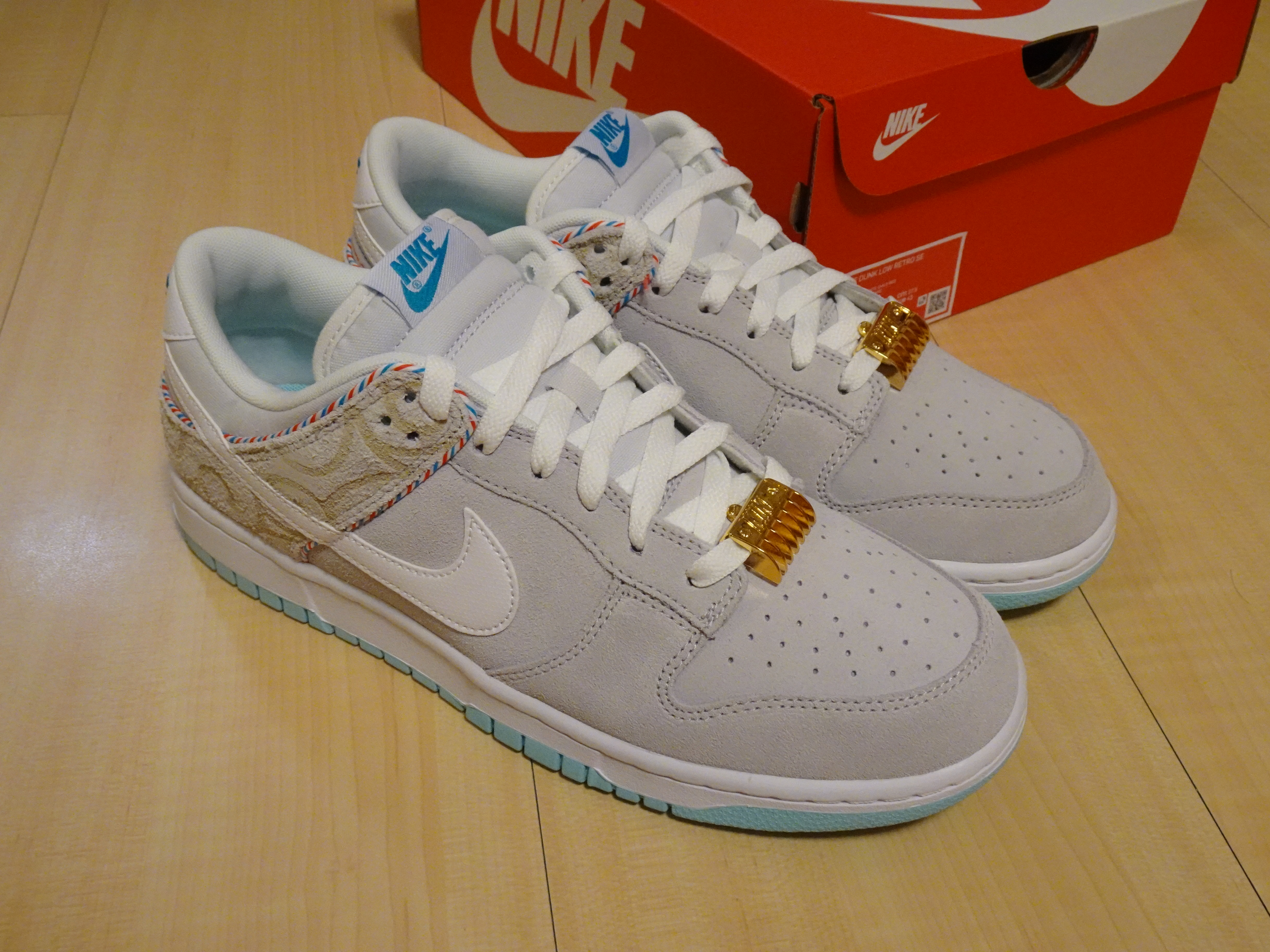 NIKE DUNK LOW SE 低筒Barber Shop Grey 理髮店剃刀藍灰棕蒂芬妮綠