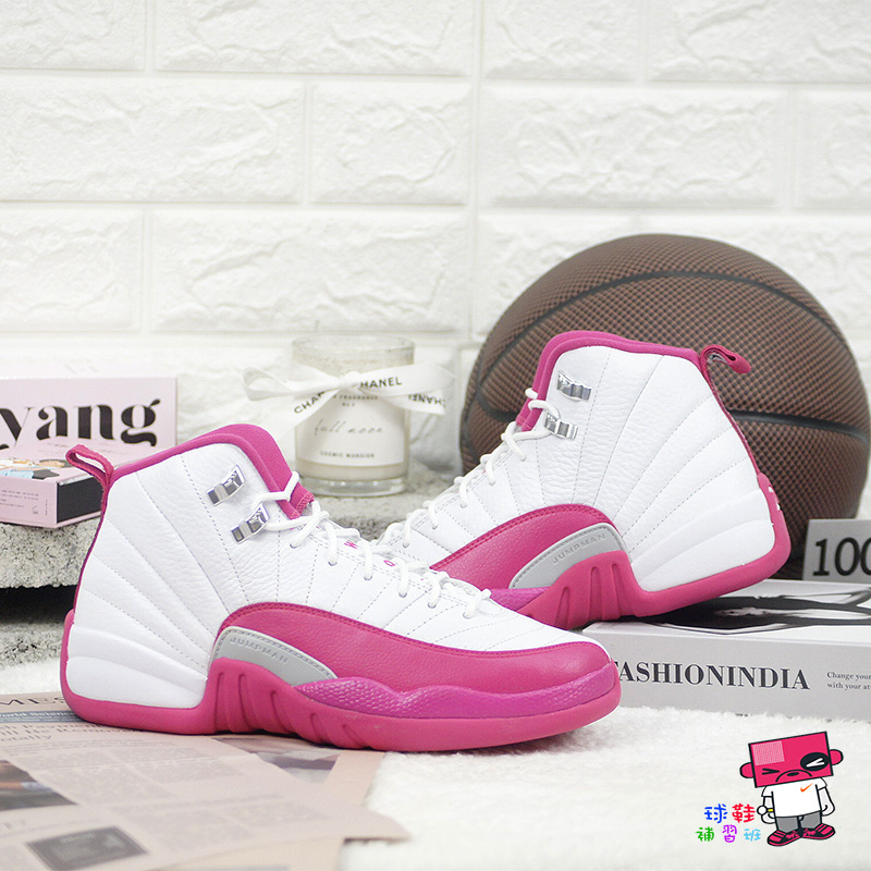 球鞋補習班NIKE AIR JORDAN 12 GS GG VIVID PINK 粉紅情人節510815-109