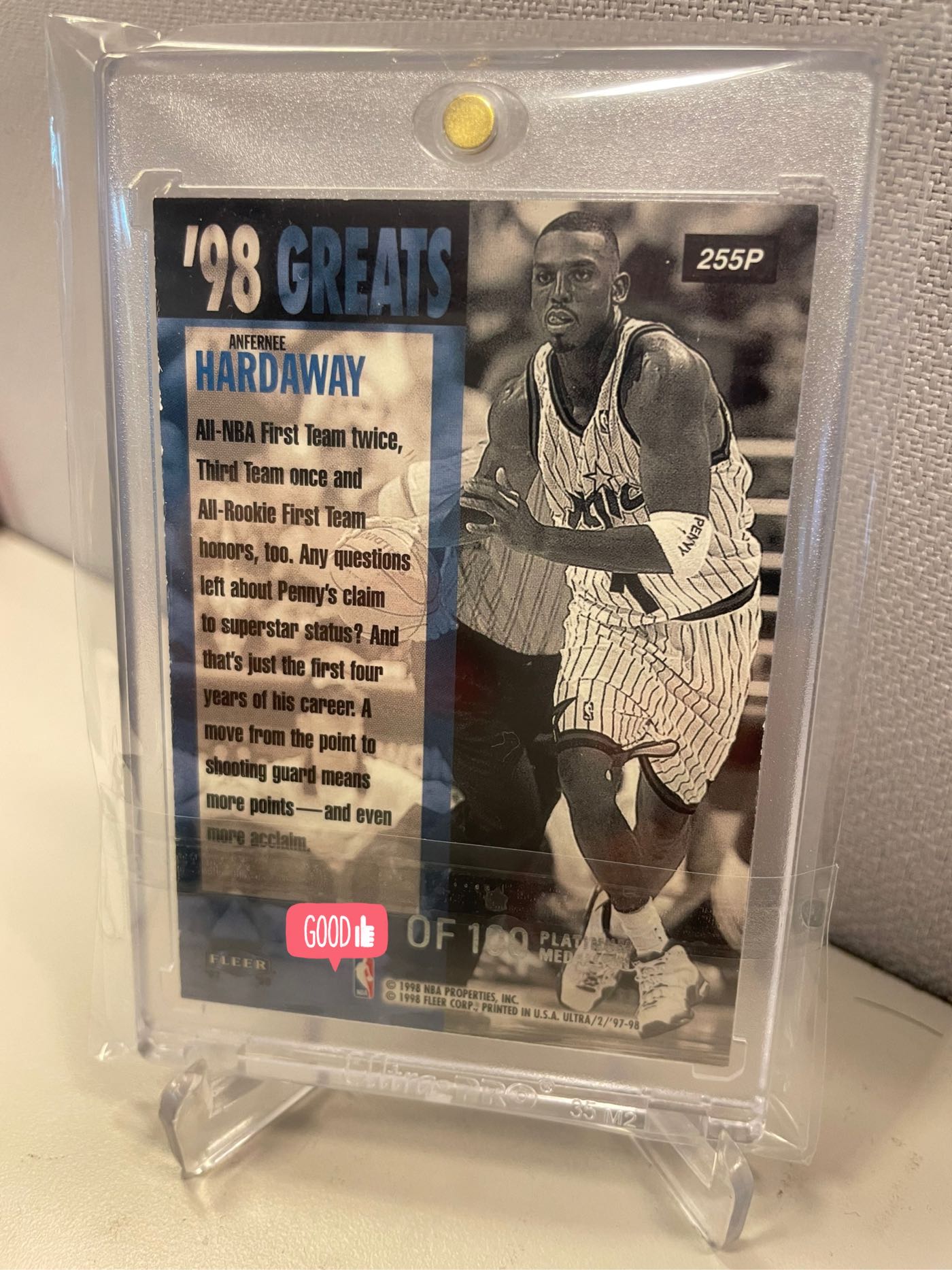 100Anfernee Hardaway platinum medallion-