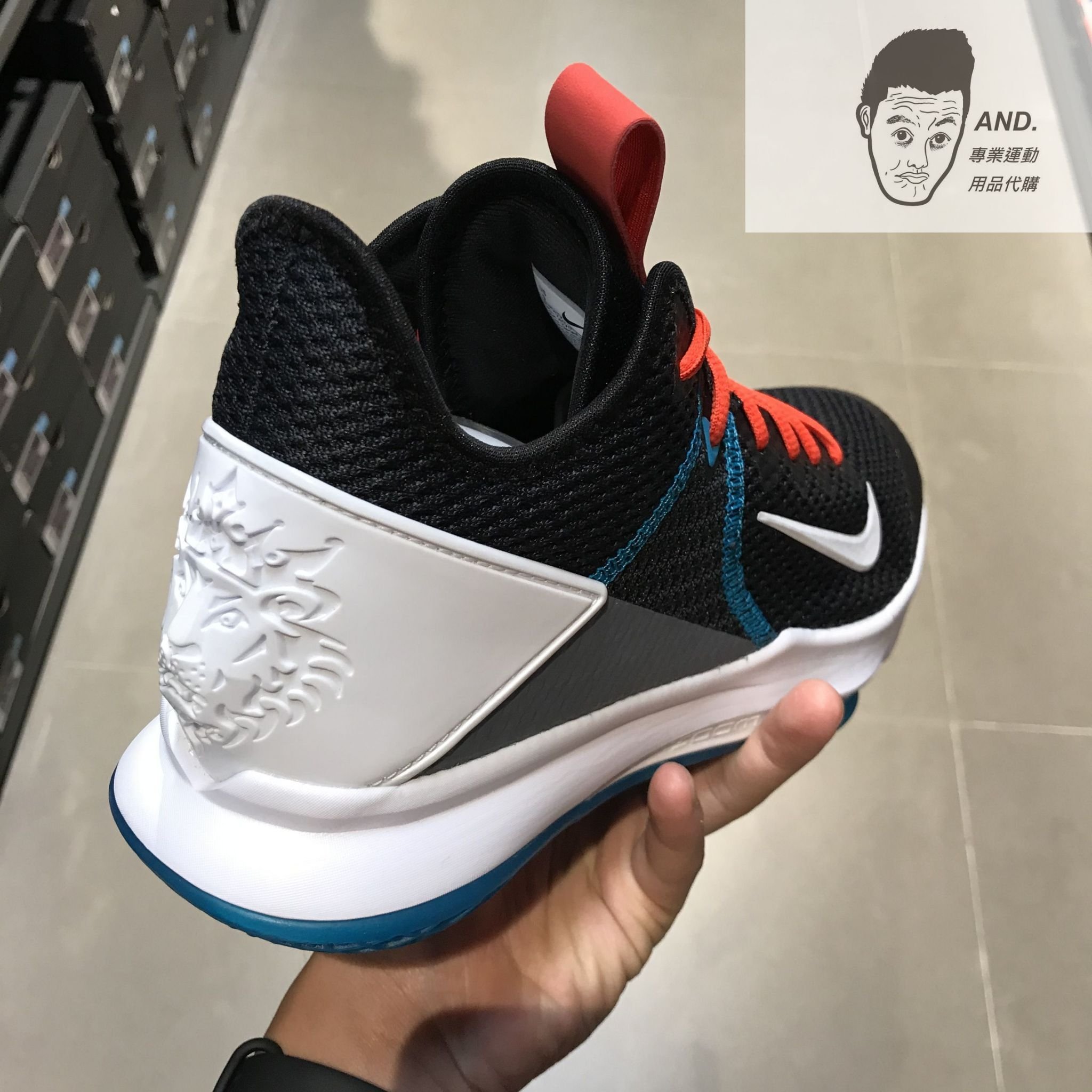 AND.】NIKE LEBRON WITNESS IV EP 黑藍紅緩震耐磨運動籃球鞋男款CD0188