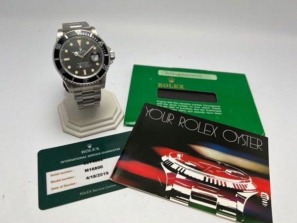 【黃忠政名錶】 勞力士 Rolex 16800 submarine matte dial 黑水鬼 40mm 約1983年生產 已整理如新 附原廠2019服務卡