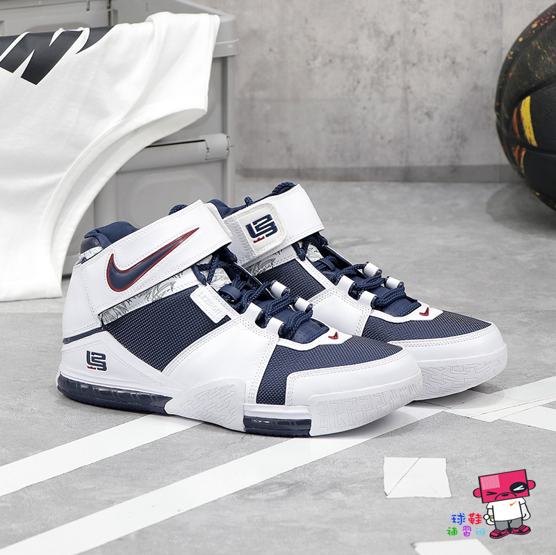 球鞋補習班NIKE ZOOM LEBRON 2 USA 白藍復刻籃球鞋詹皇奧運美國隊