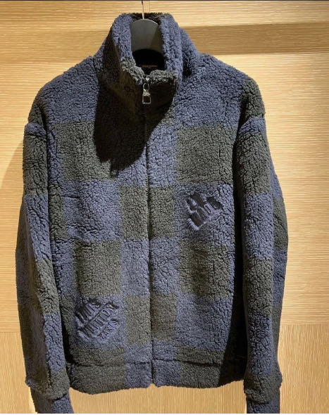 COCO 精品專賣】LV 1A9M81 JACQUARD DAMIER FLEECE BLOUSON 泰迪熊毛毛外套