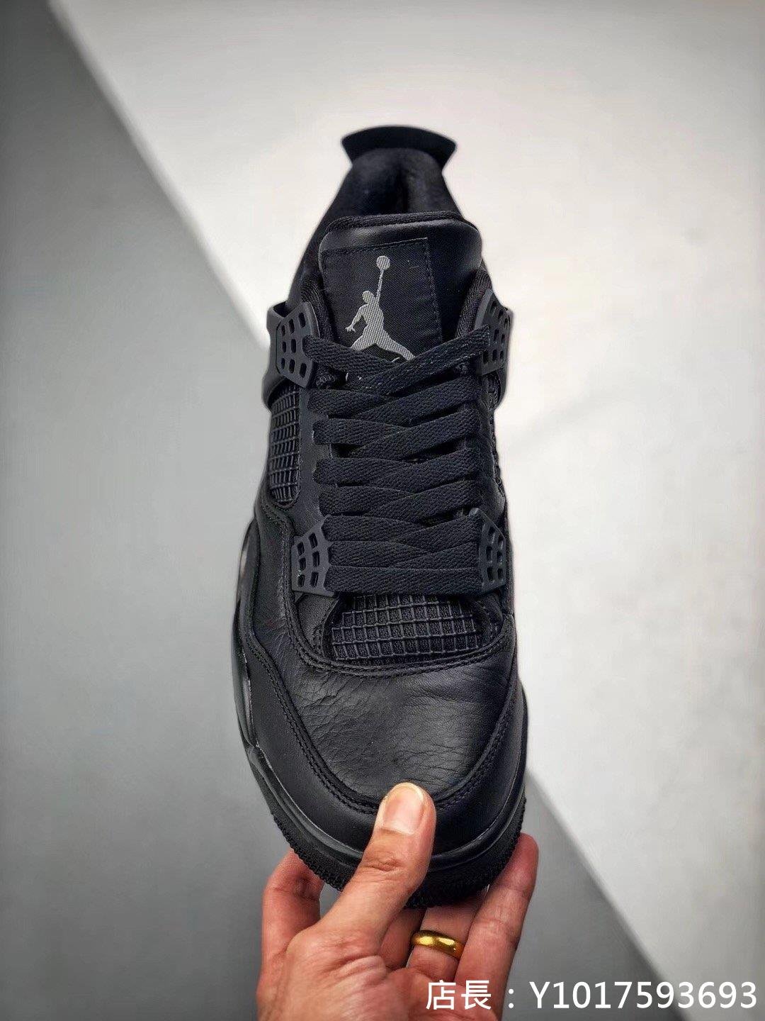 Air Jordan 4 Black Cat 全黑黑貓武士氣墊百搭短筒籃球鞋308497-002 男