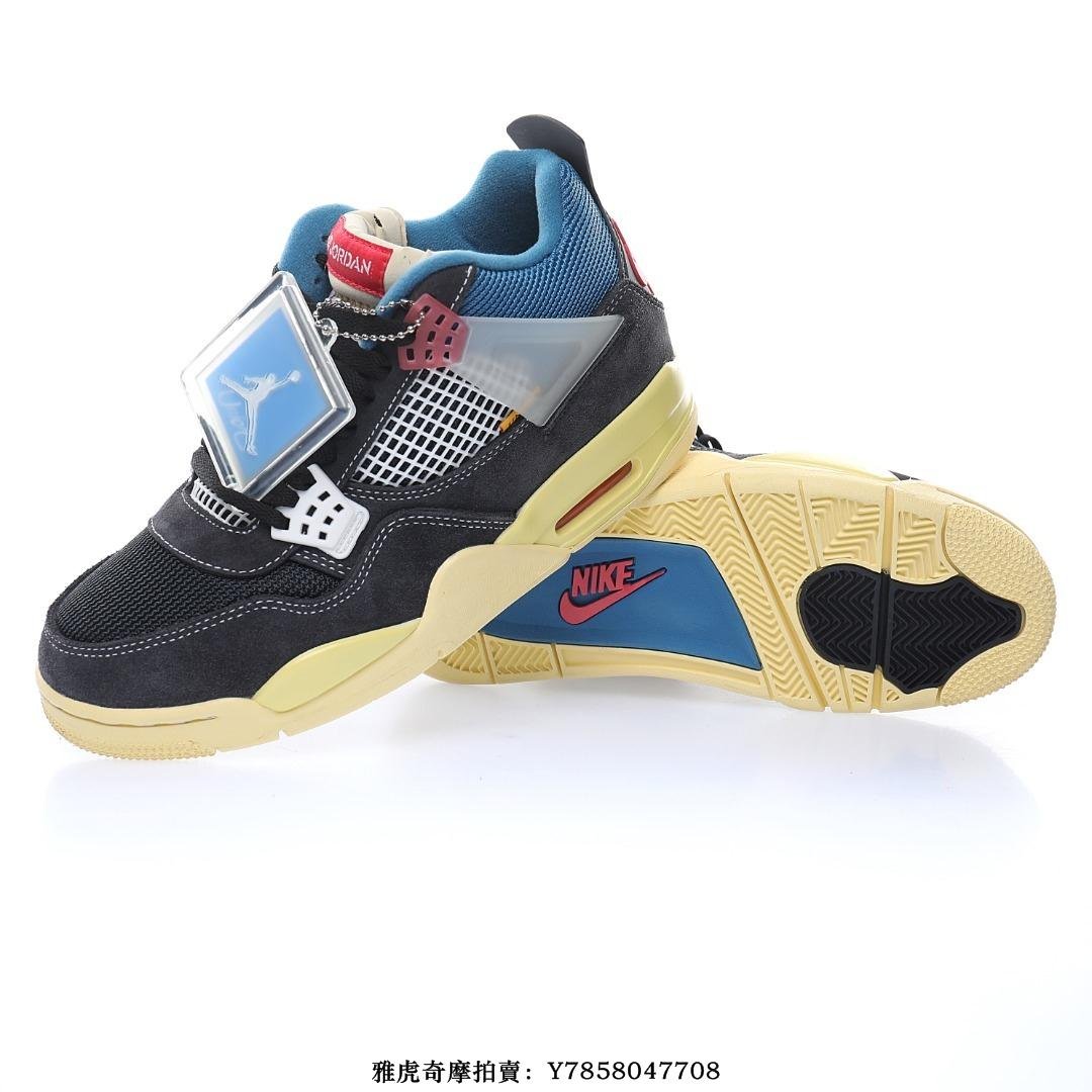 Nike Air Jordan 4 Retro SP·AJ4“騎士黑藍紅黃”百搭耐磨運動籃球鞋