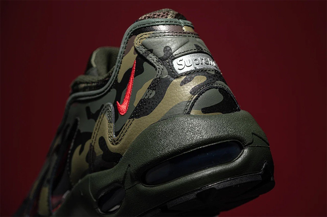 R'代購Supreme Nike Air Max 96 Camo 迷彩軍綠紅透明CV7652-300 男女