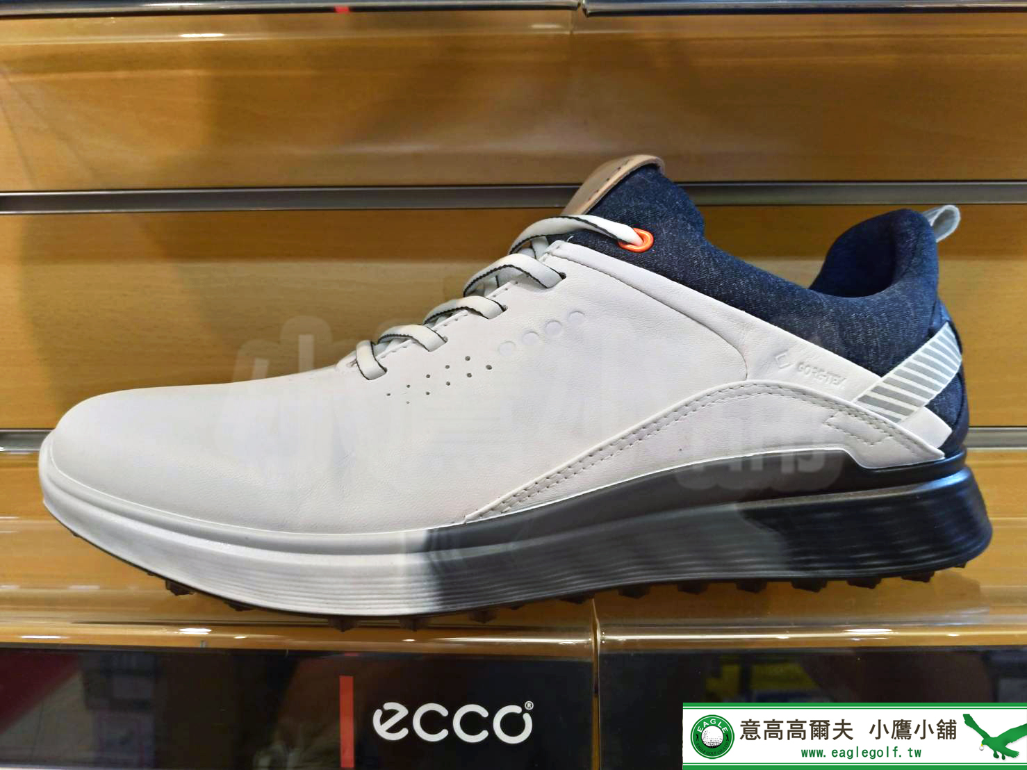 小鷹小舖] ECCO M Golf S-Three 10290401007 高爾夫男球鞋無釘防水透氣