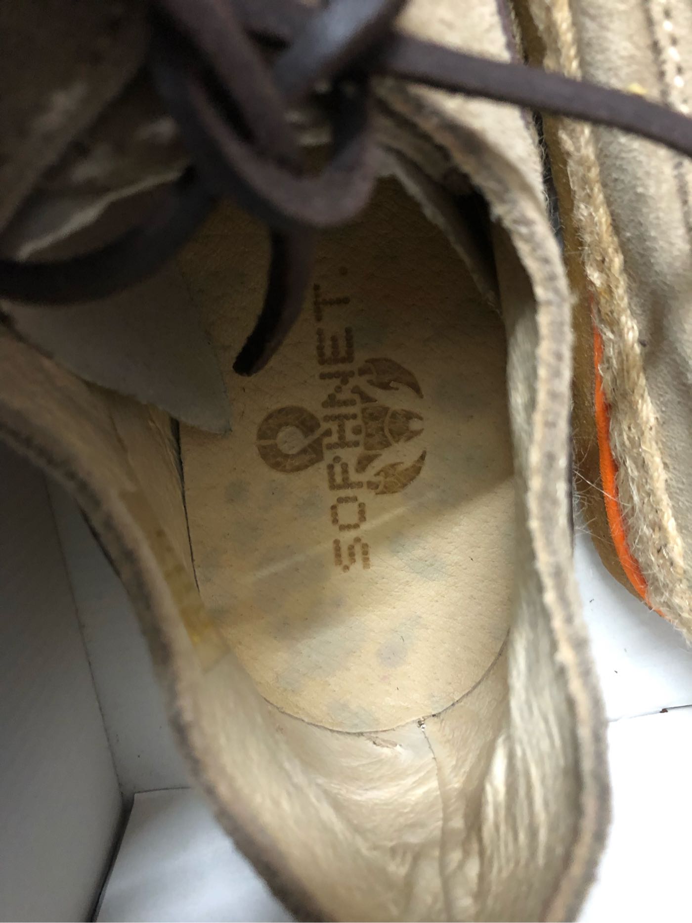 瑕疵「NSS』SOPHNET LEATHER DECK SHOES 44 28CM 麂皮麻船鞋皮鞋小牛皮