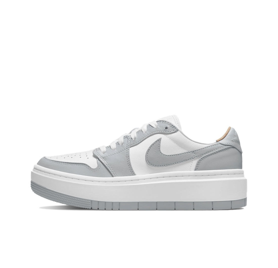 全新Air Jordan 1 Elevate Low SE Wolf grey 灰白增高厚底女款DH7004